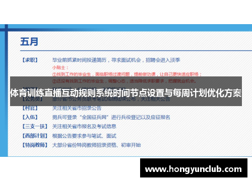 体育训练直播互动规则系统时间节点设置与每周计划优化方案